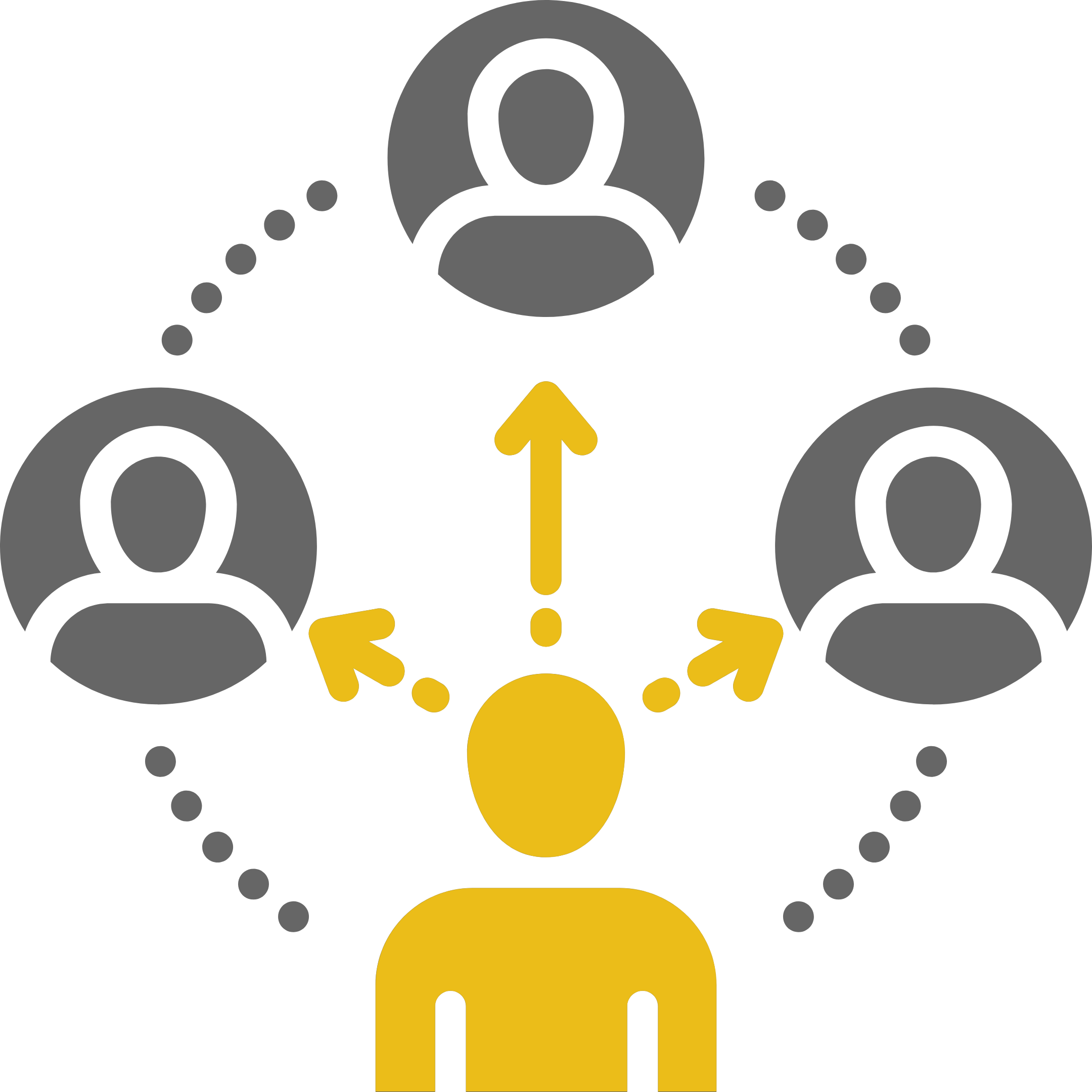 Icon of a person connected to other people