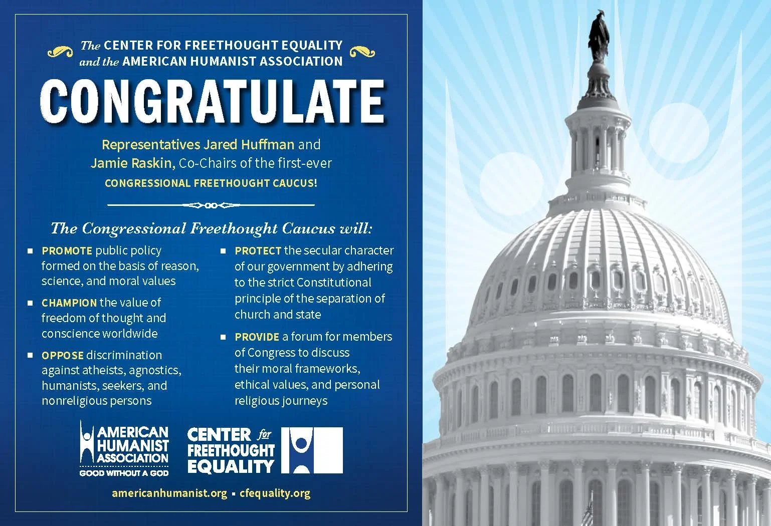 First-ever Congressional Freethought Caucus Established
