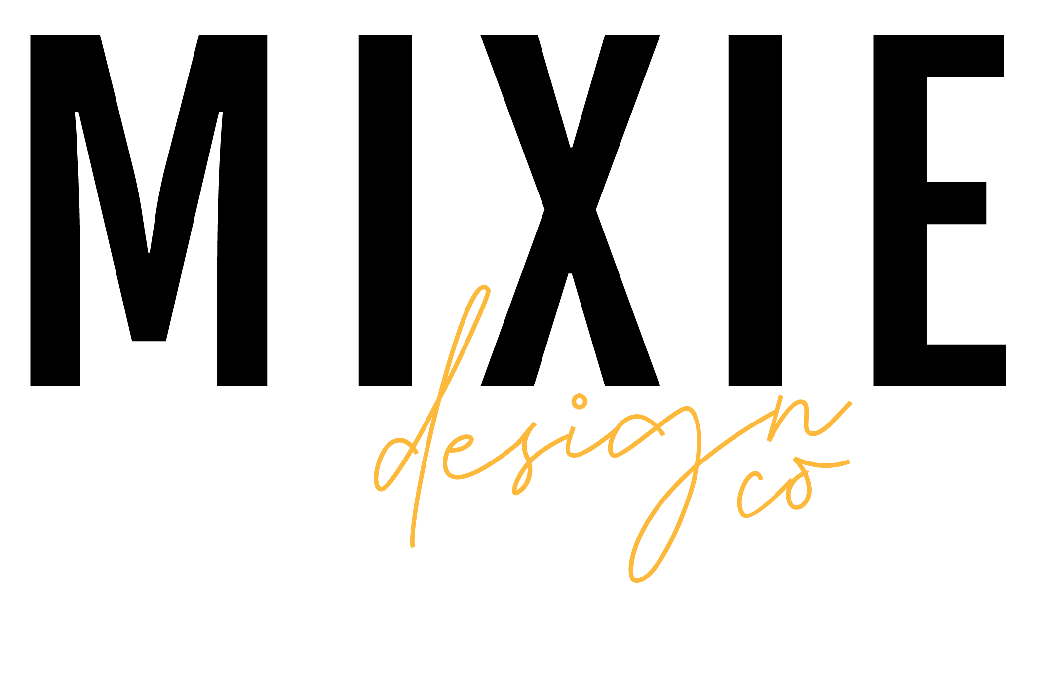 Handwritten phrase 'design' in gold ink on black background
