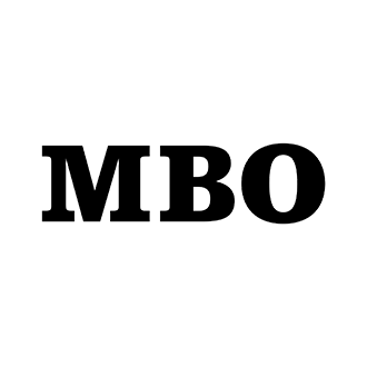 MBO logo in black, bold, capital letters on a white background.