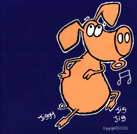 Pig Doing a Jig