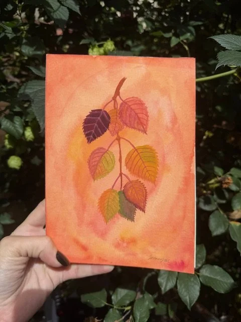 Print - Autumn Beach Leaves by Sermeyea Willis