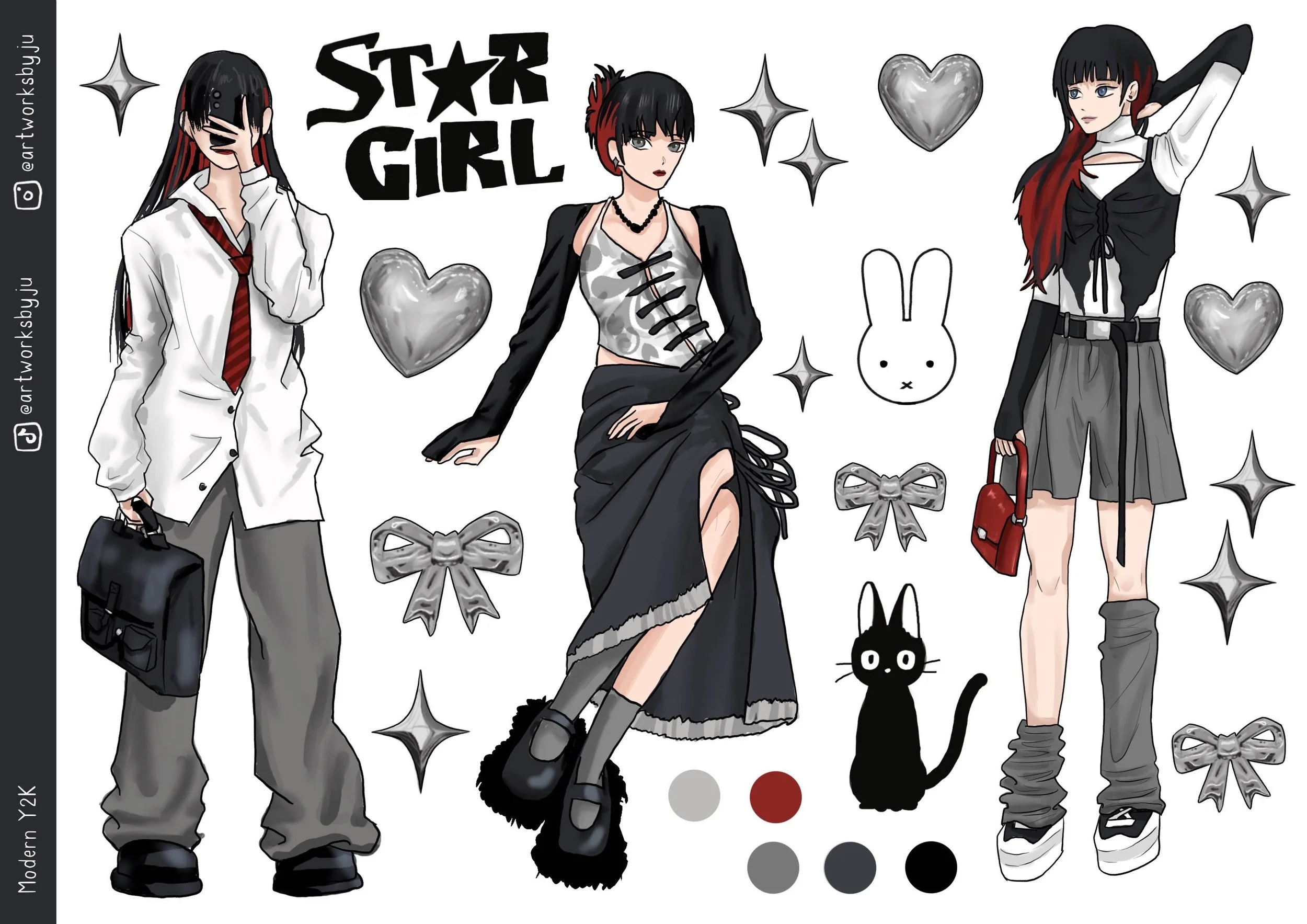 Modern Y2K Stickersheet