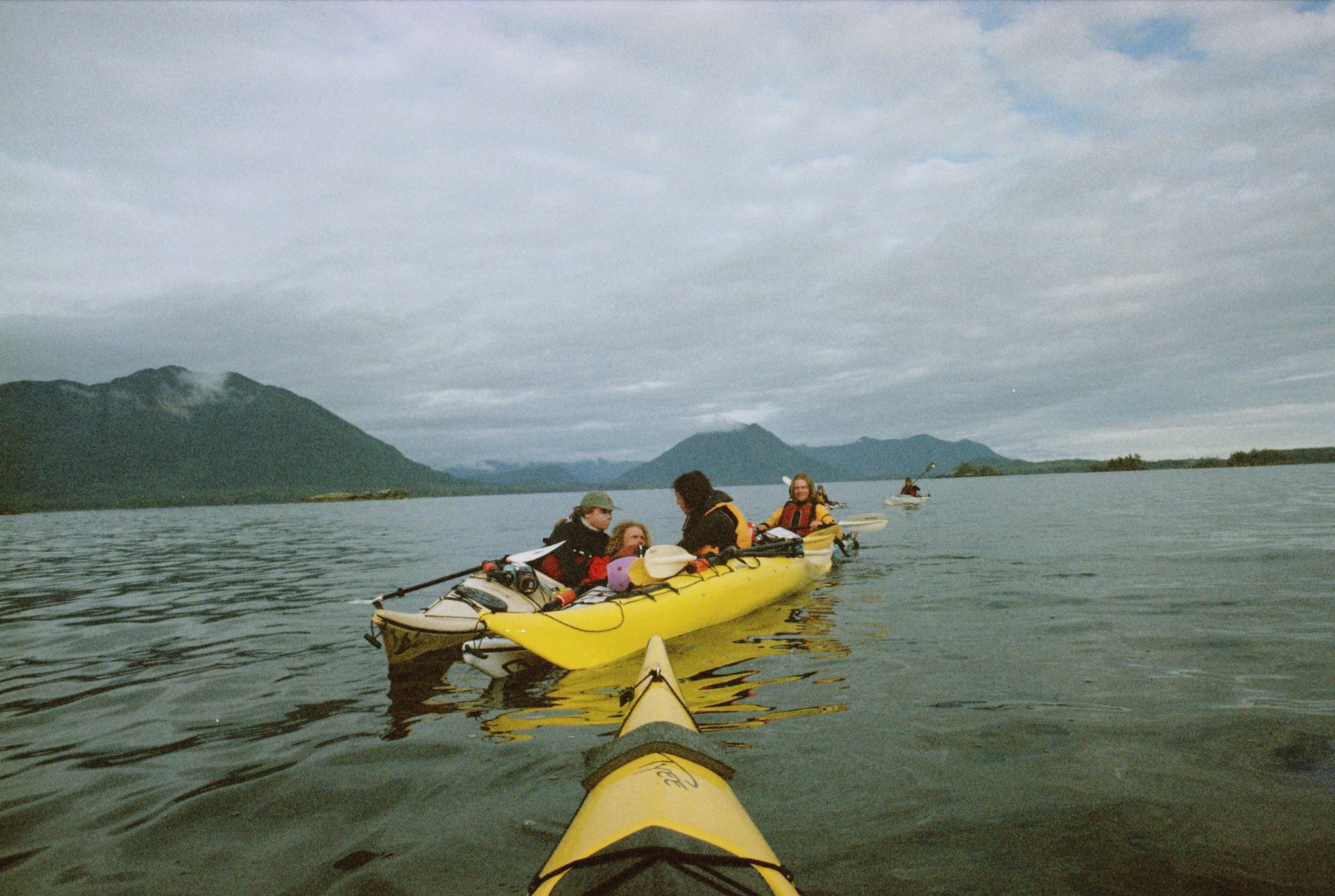 kayak rescue on a guide course