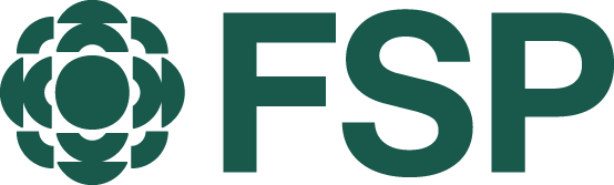 Logo de l'organisation BBC FSP avec un symbole circulaire précédant le texte 'FSP', Emilie Stein, psychologue à Lausanne, est membre de la FSP.
