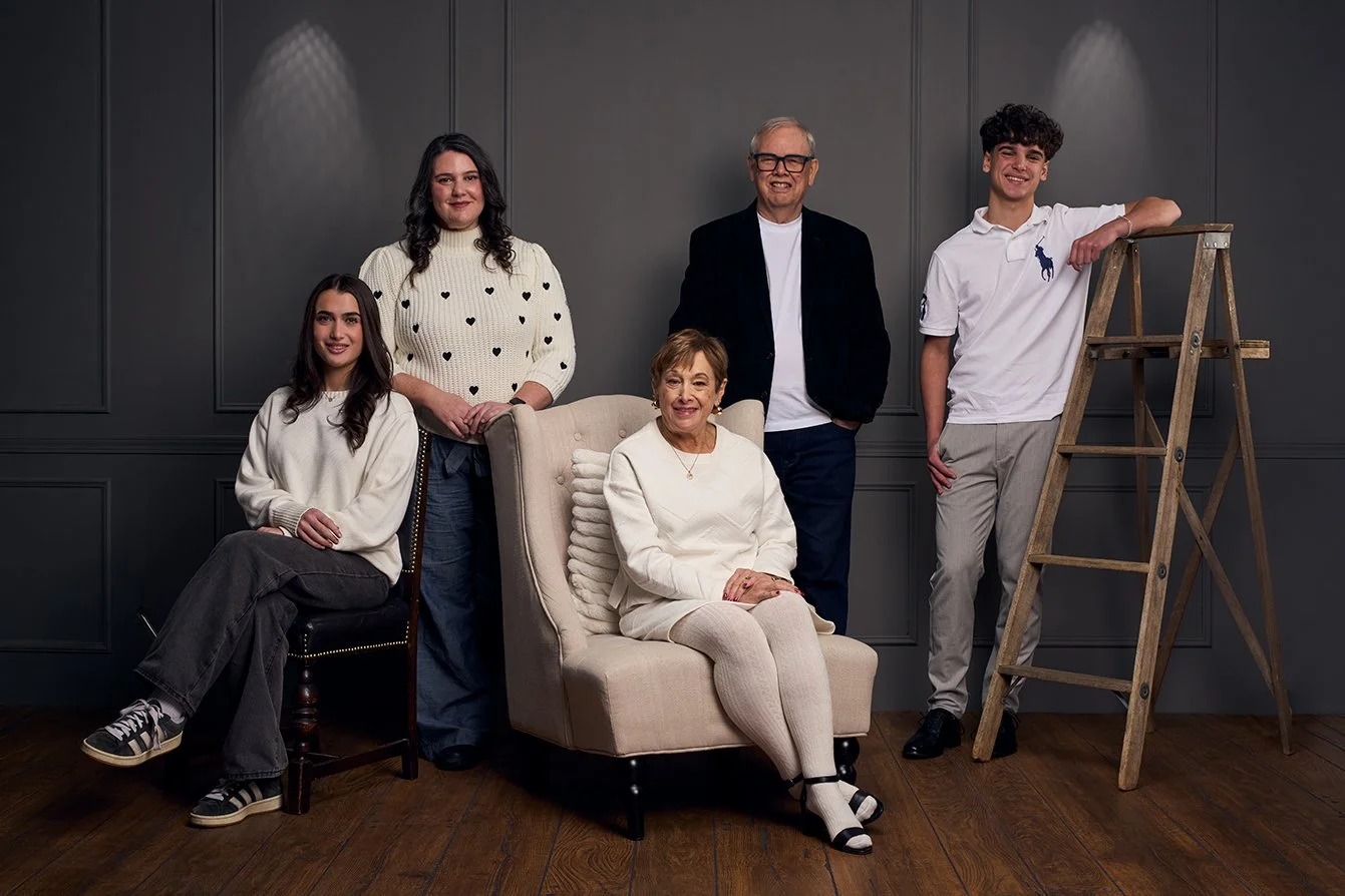 capturing a family portrait session.
