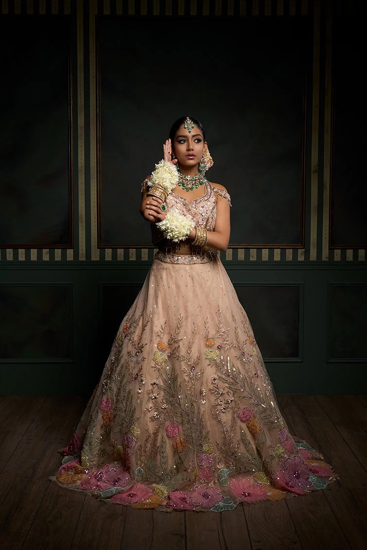 capturing an in studio Indian bridal session in our Edmonton studio