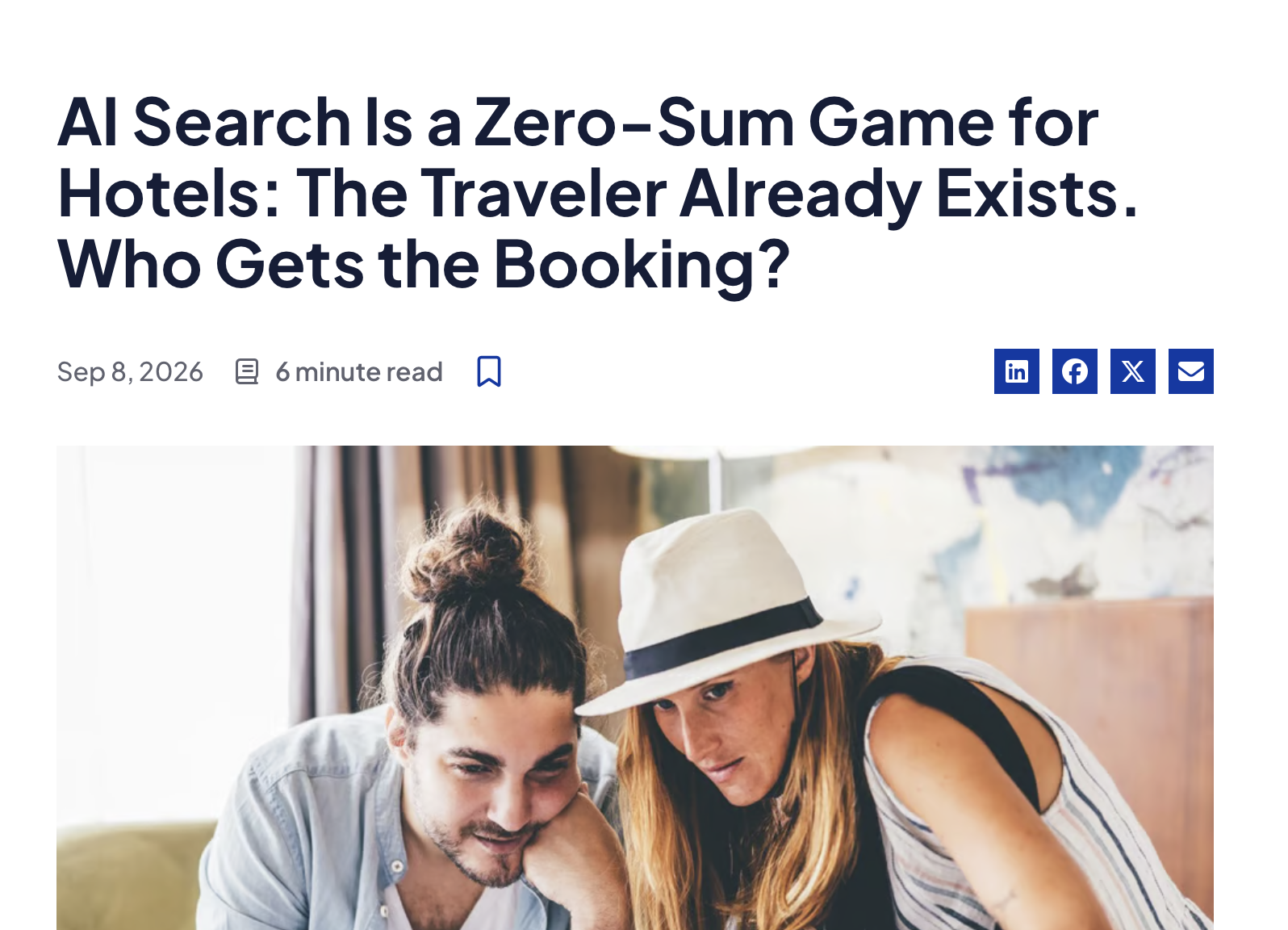 AI Search Is a Zero-Sum Game for Hotels: The Traveler Already Exists. Who Gets the Booking?