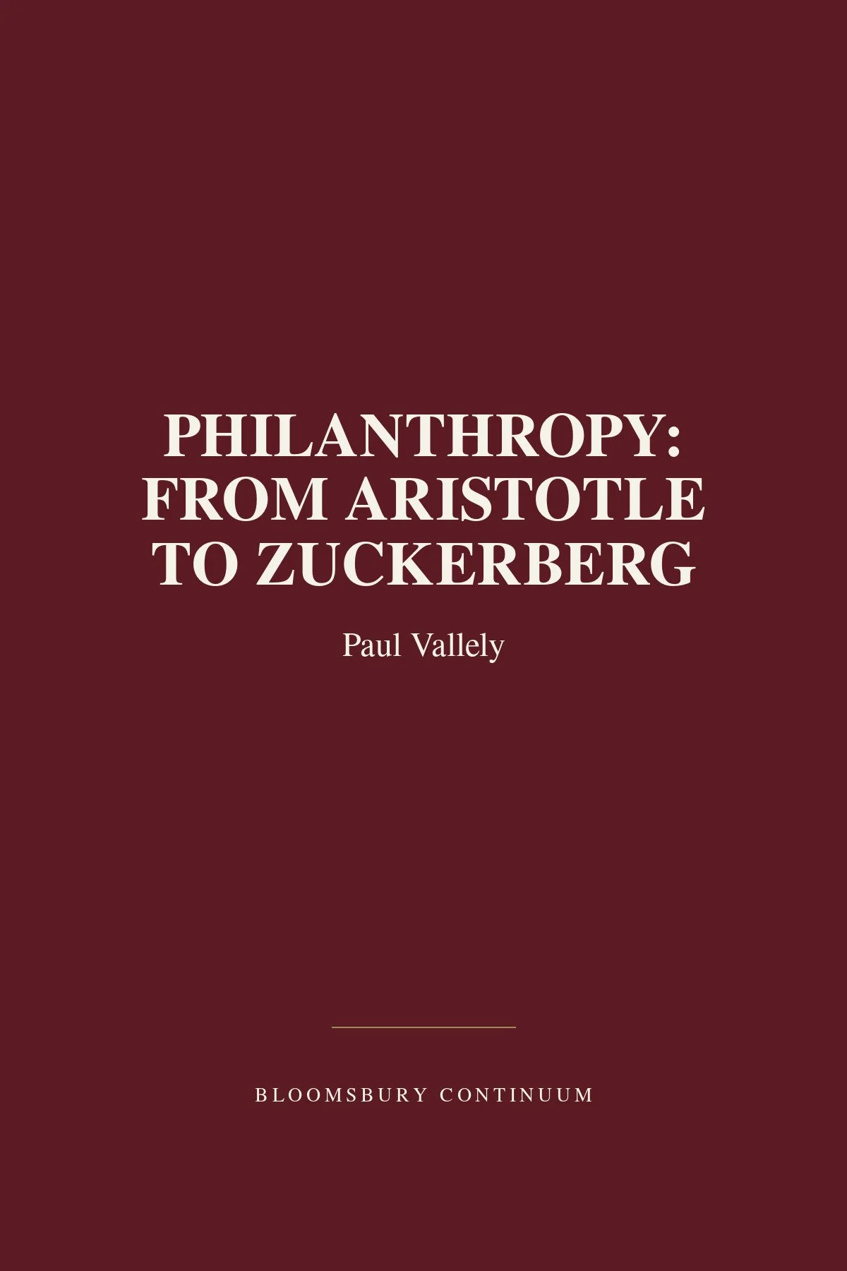 Philanthropy - From Aristotle to Zuckerberg