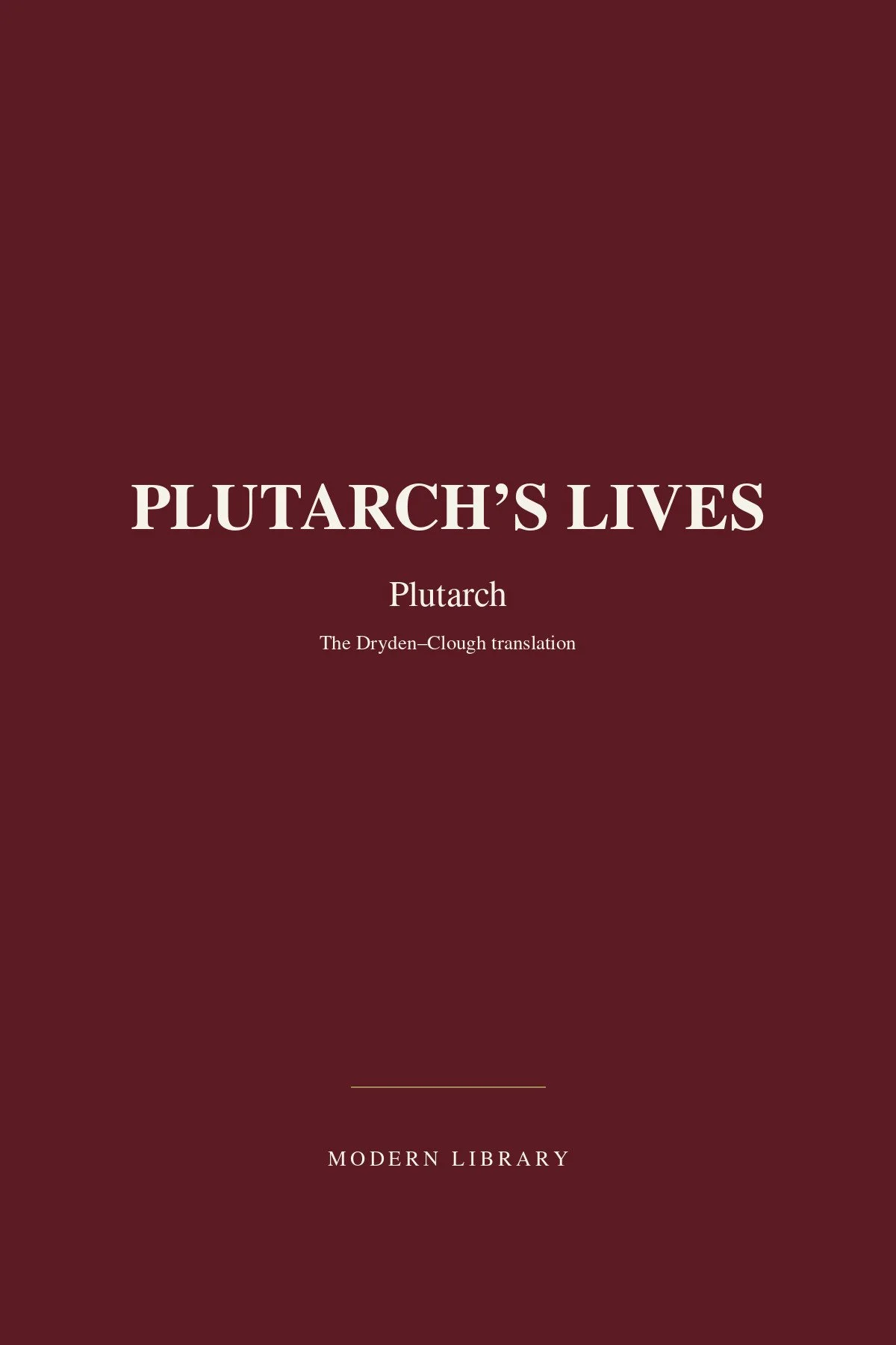 Plutarch´s Lives