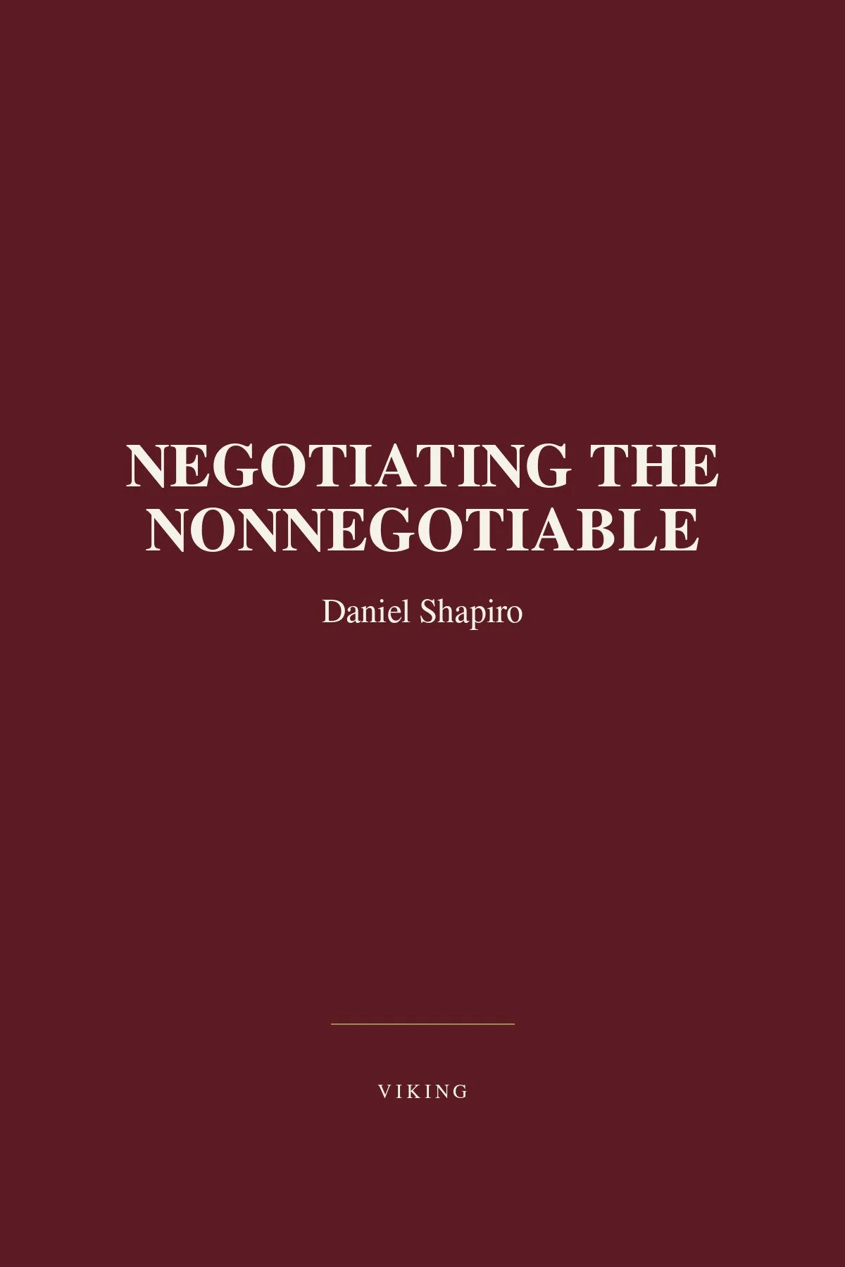 Negotiating The Nonnegotiable