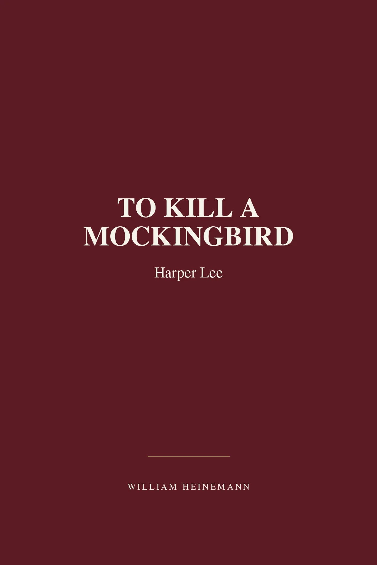 To Kill A Mockingbird