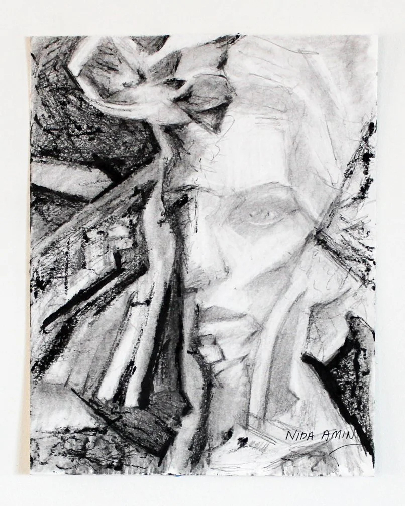 Unresolved Presence 6 (2026) - Charcoal on Archival Paper - 9" x 12" - $250