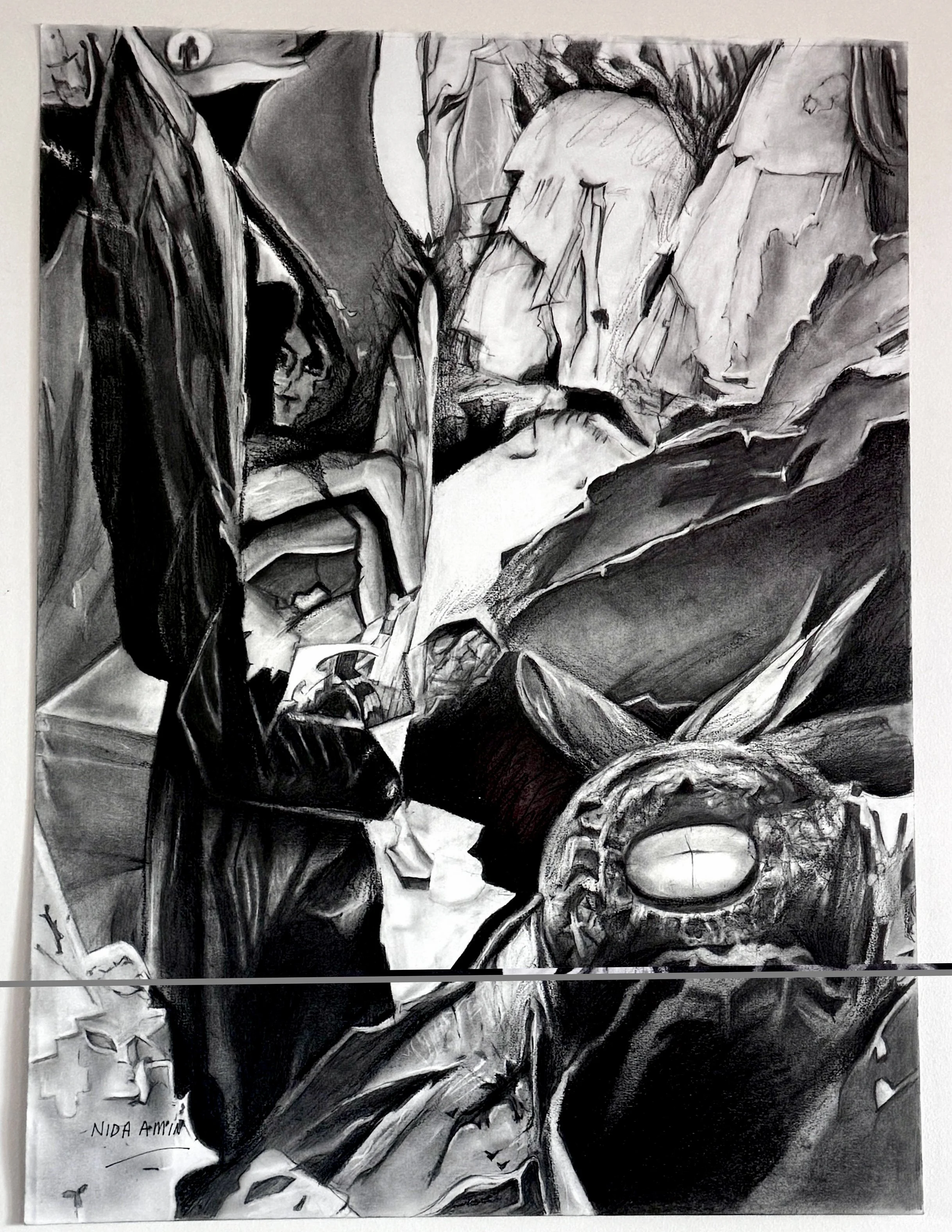 Hidden Forms 2 (2024) - Pencil on Mixed Media Paper - 18"x24" - $1200
