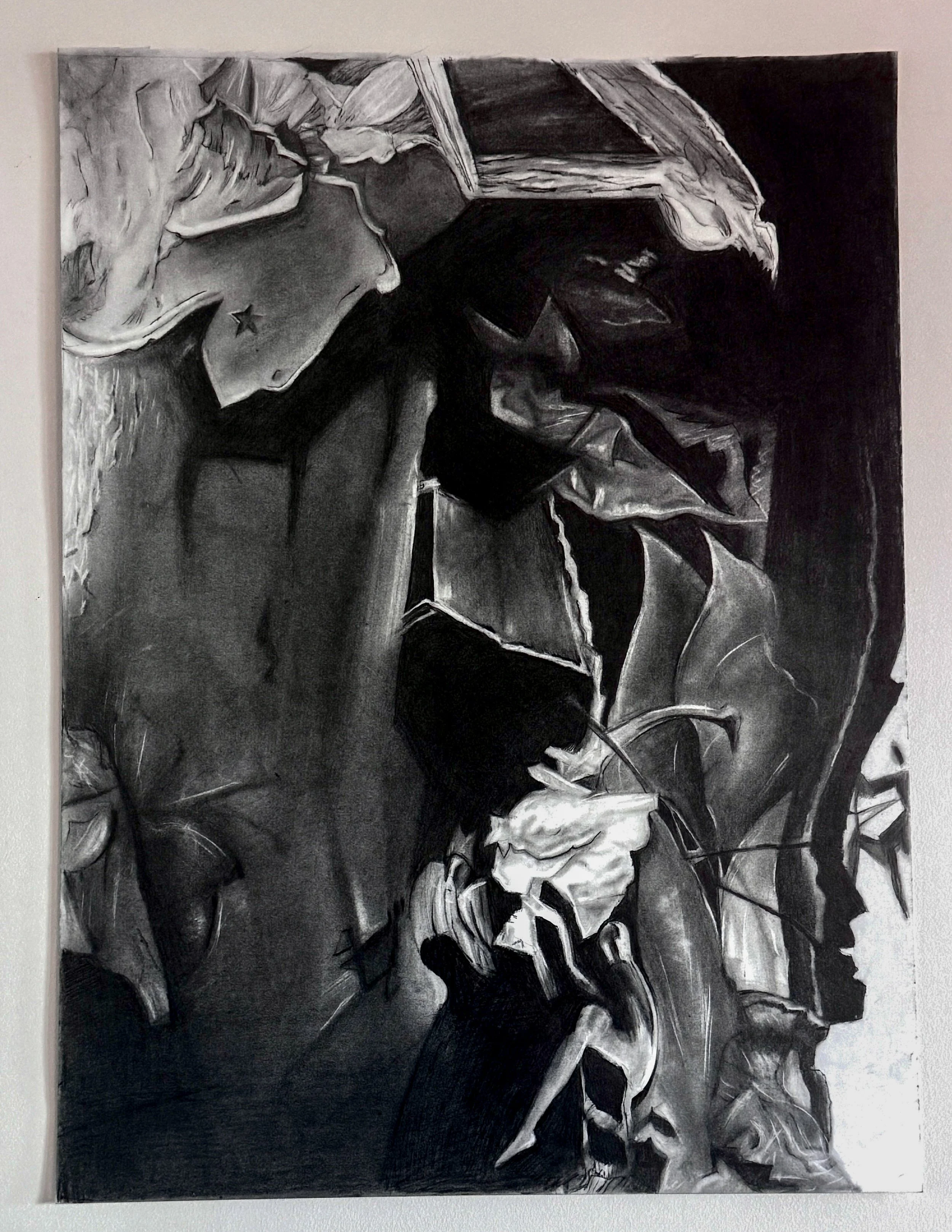Hidden Forms 3 (2024) - Pencil on Mixed Media Paper - 18"x24" - $1200