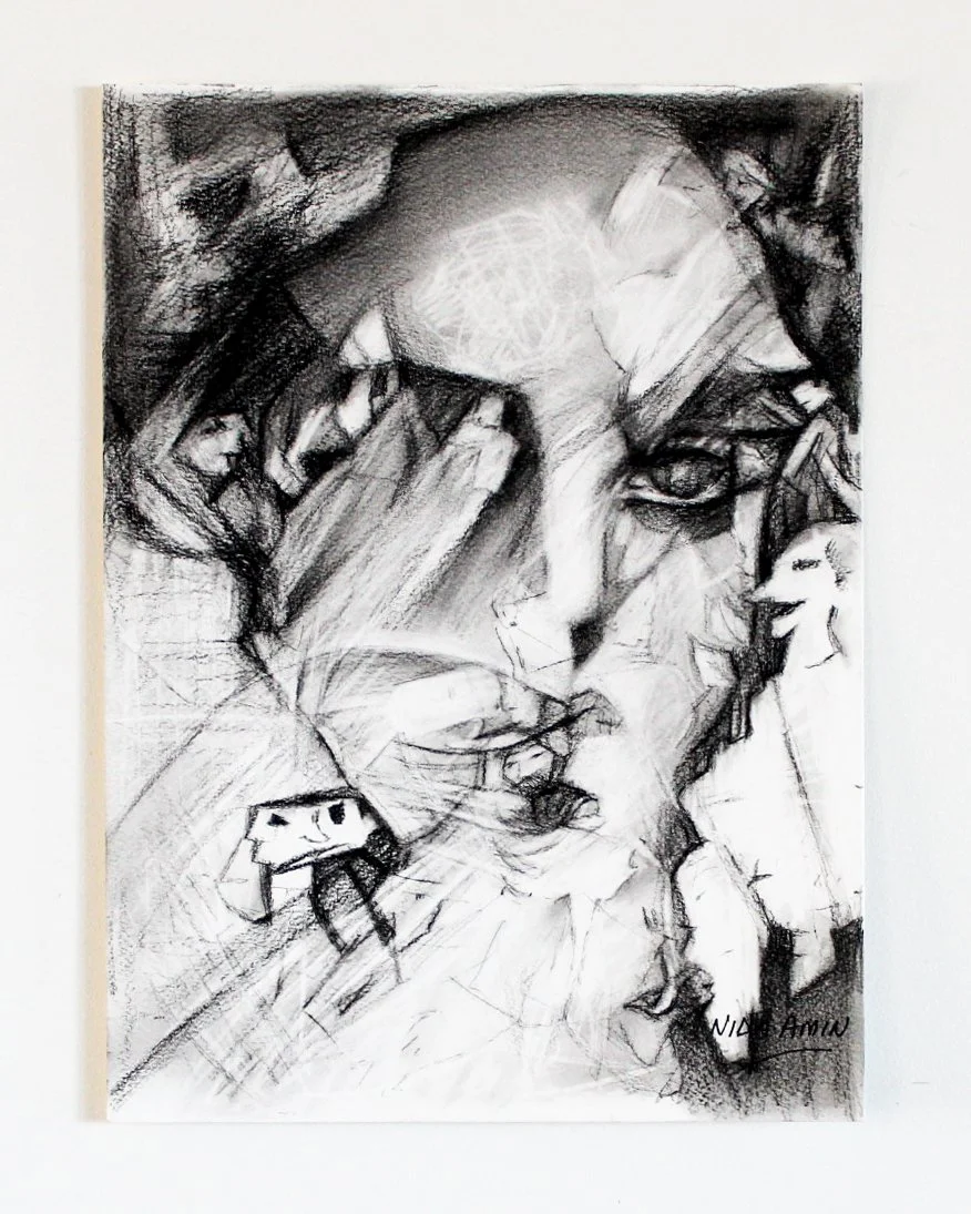 Unresolved Presence 5 (2026) - Charcoal on Archival Paper - 11" x 14" - $300