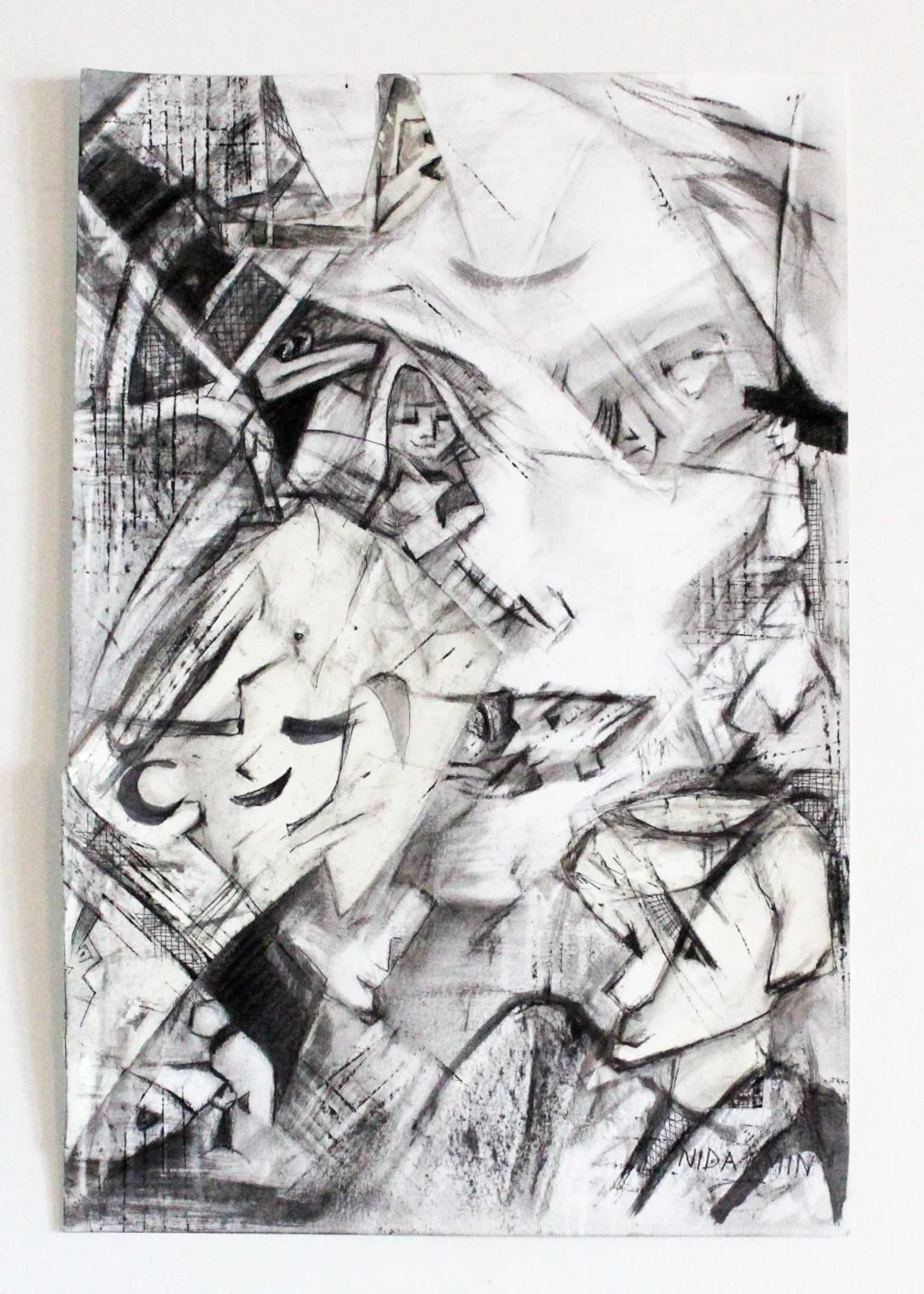 Untitled (2026) - Charcoal on Archival Paper, 12" x 18" - $300