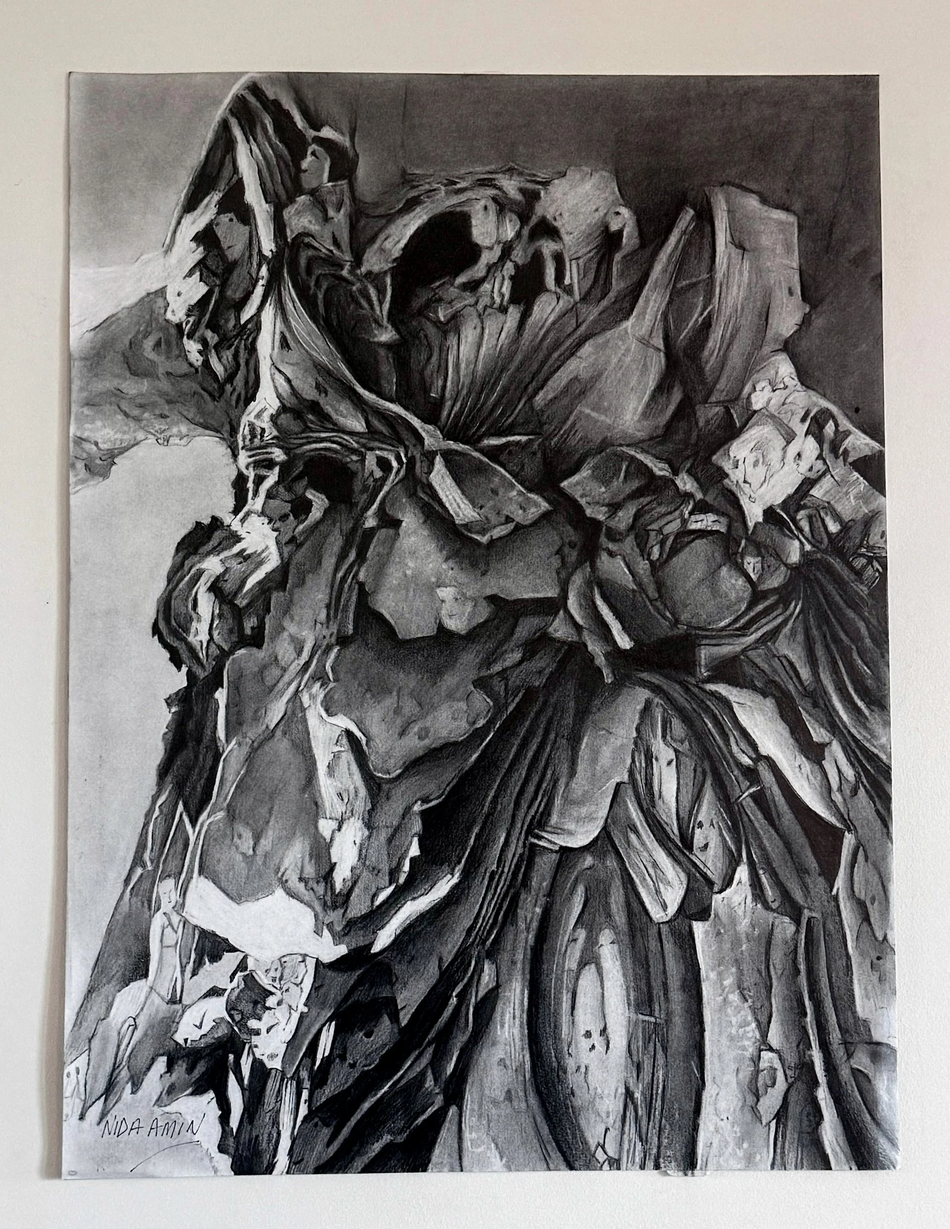 Hidden Forms 1 (2024) - Pencil on Mixed Media Paper - 18"x24" - $1200