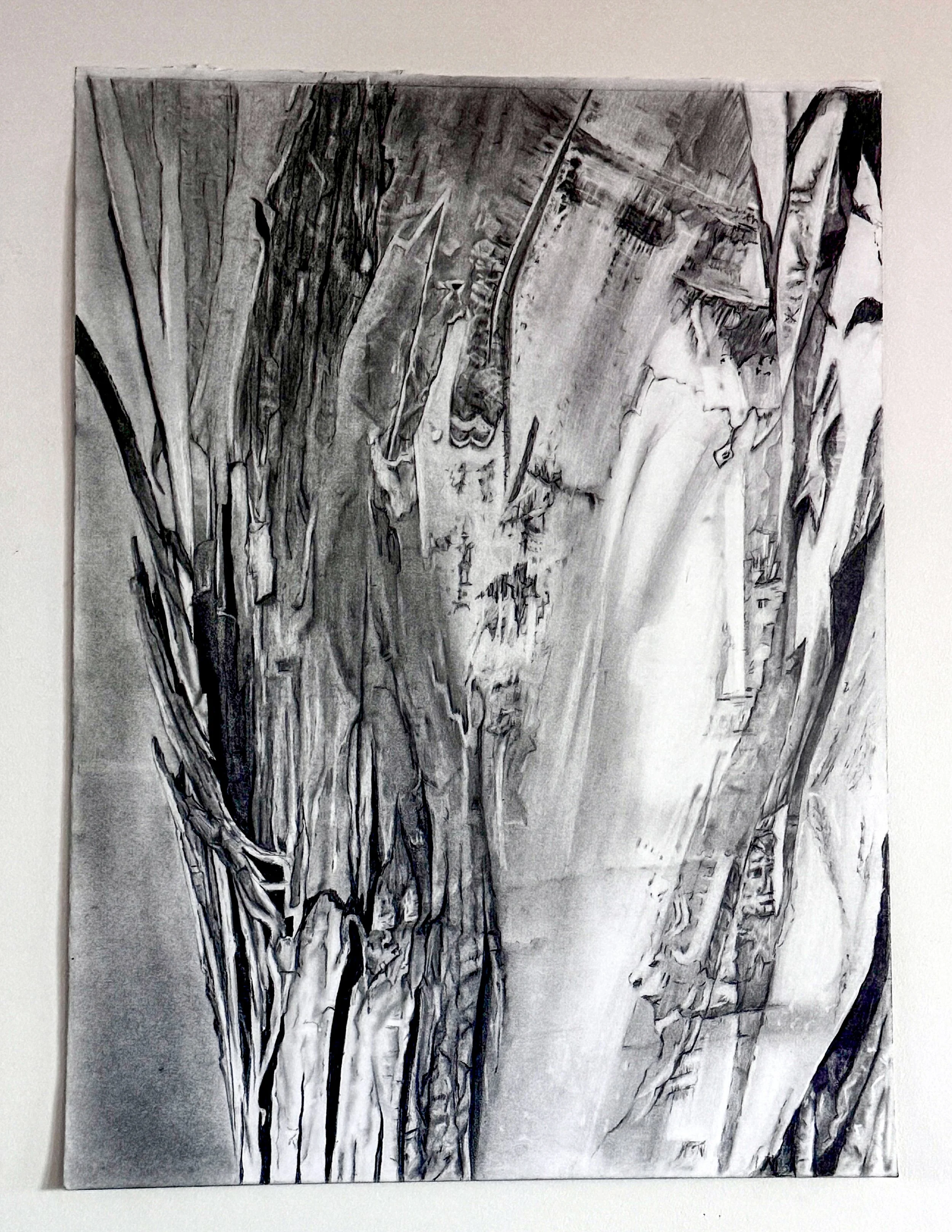 Hidden Forms 6 (2024) - Pencil on Mixed Media Paper - 18"x24" - $1200