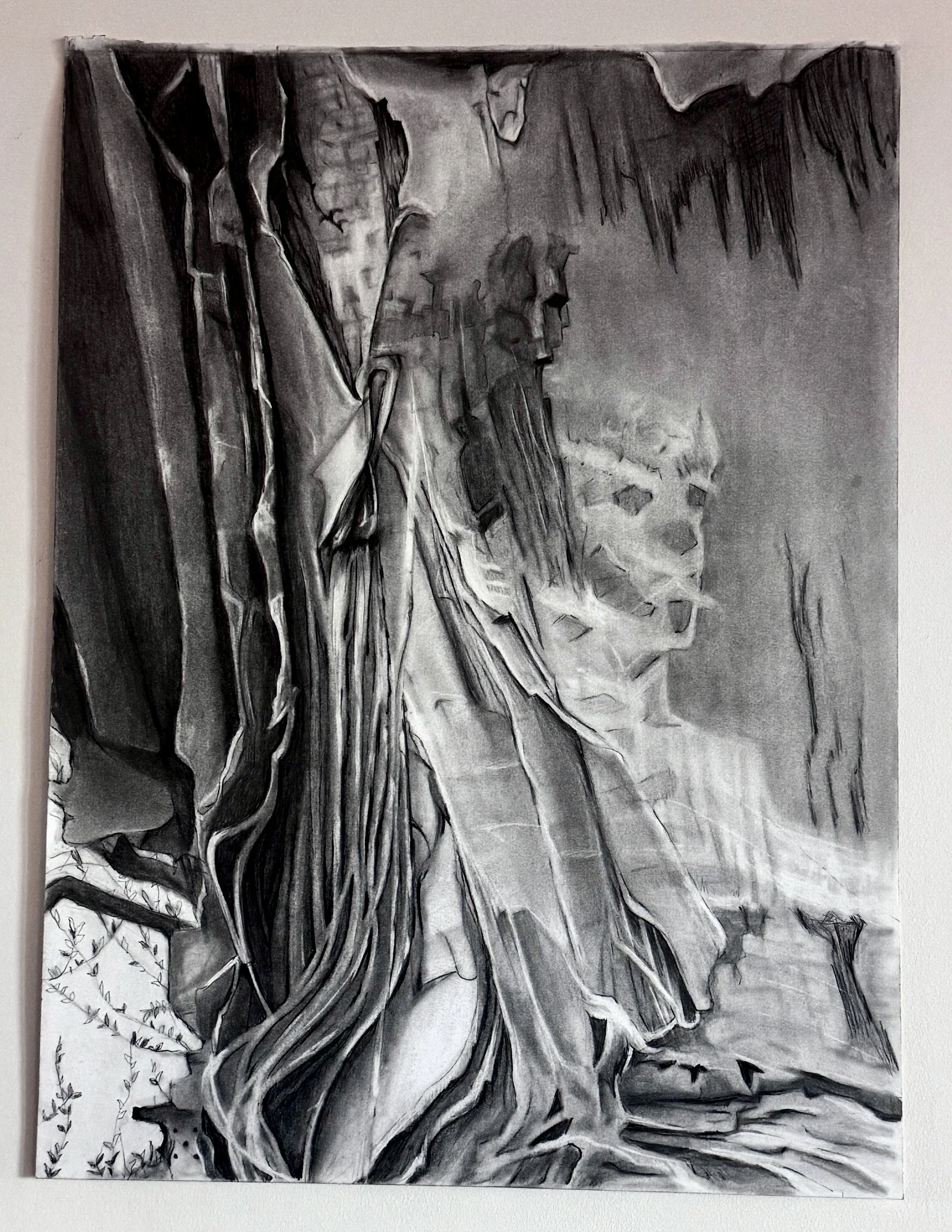 Hidden Forms 5 (2024) - Pencil on Mixed Media Paper - 18"x24" - $1200