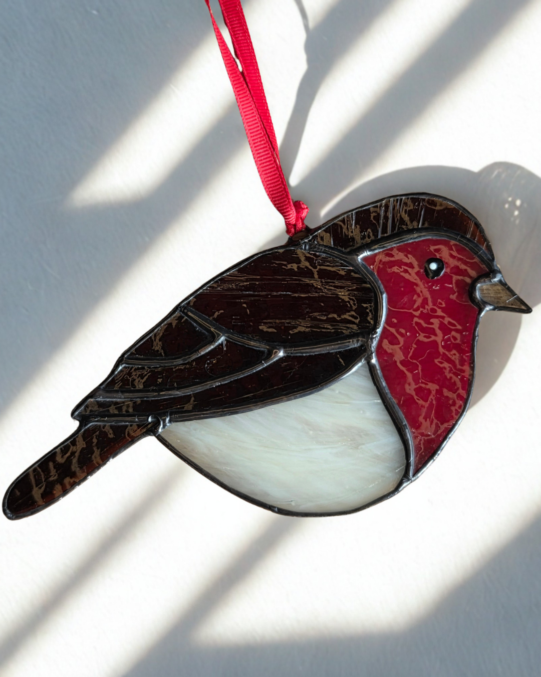 Handmade Robin Stained Glass Suncatcher