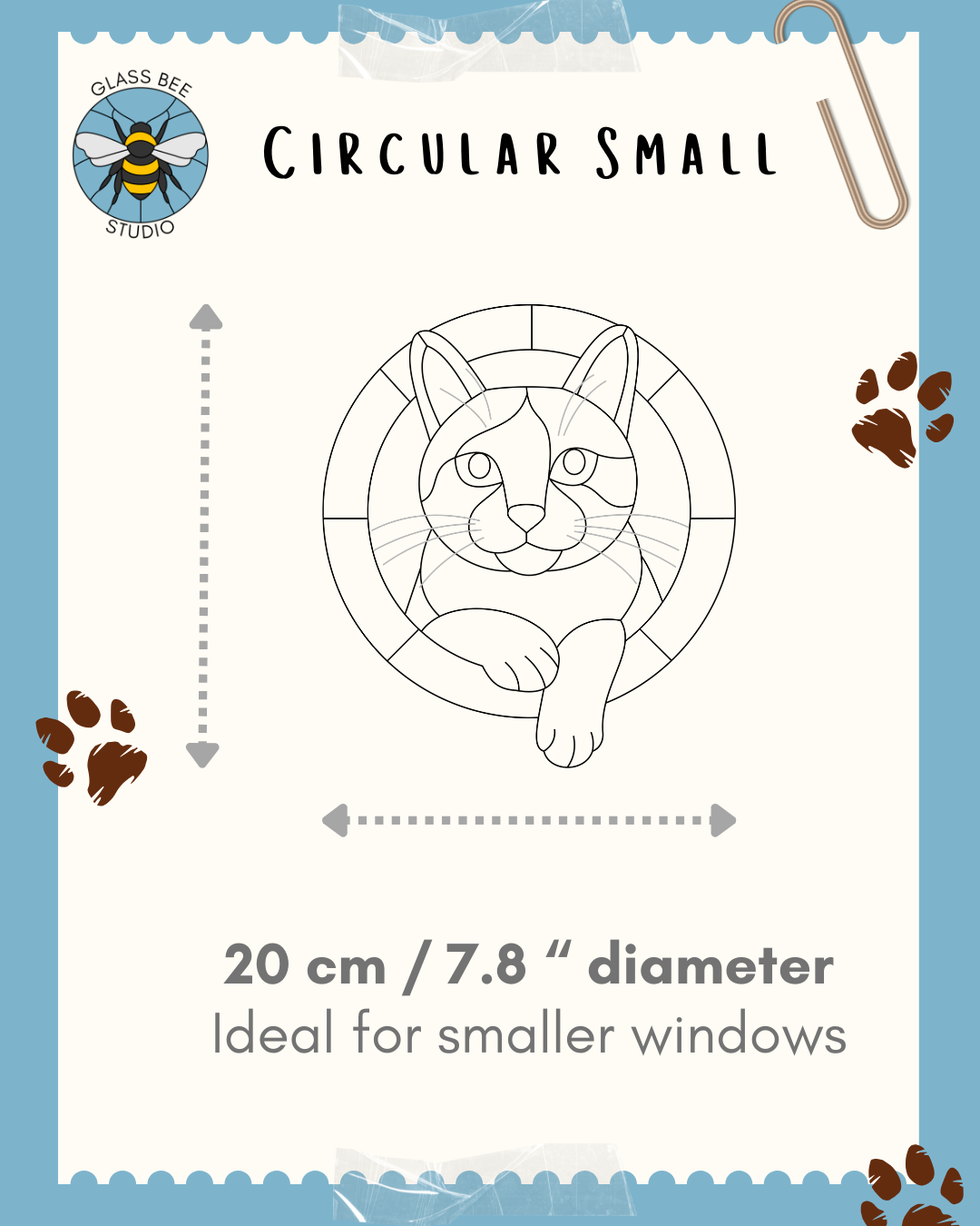 Custom Stained Glass Pet Portrait