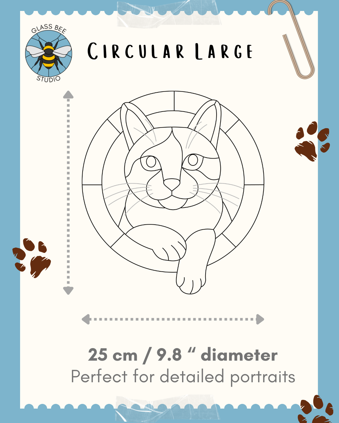 Custom Stained Glass Pet Portrait