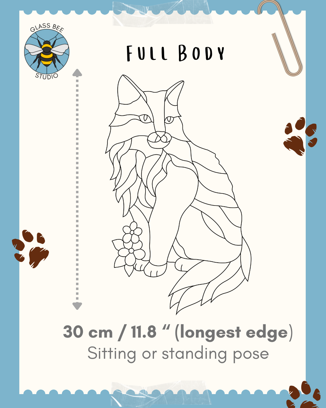 Custom Stained Glass Pet Portrait