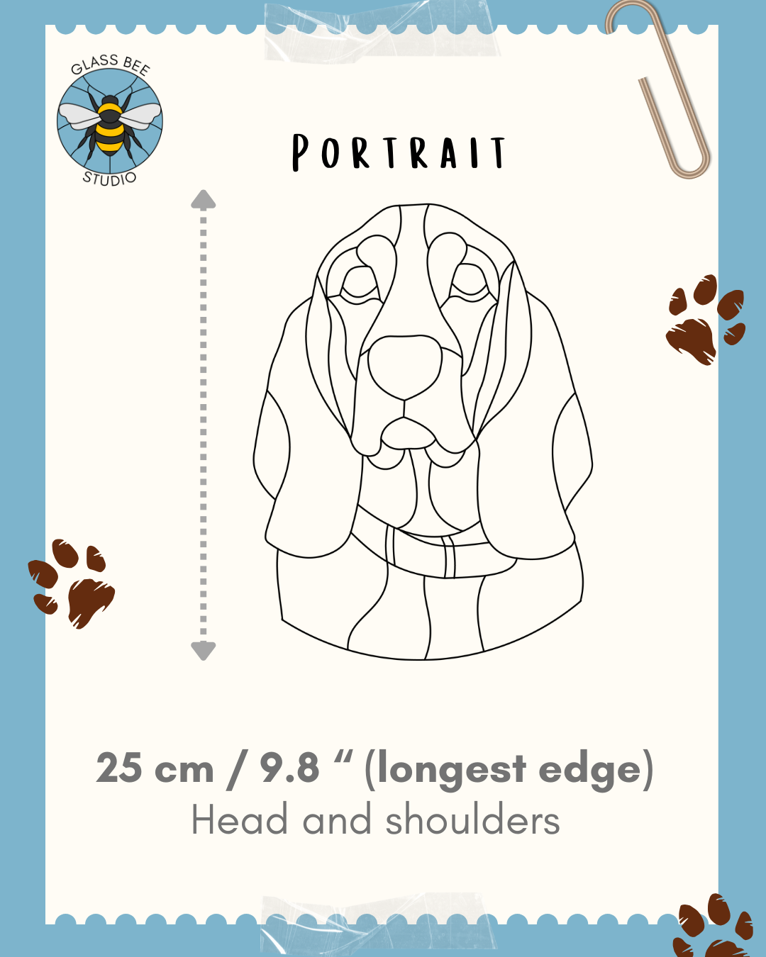Custom Stained Glass Pet Portrait