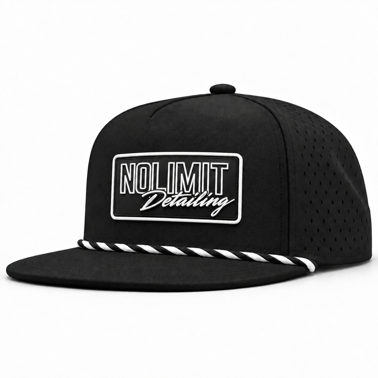 No Limit Detailing Hat Black & White