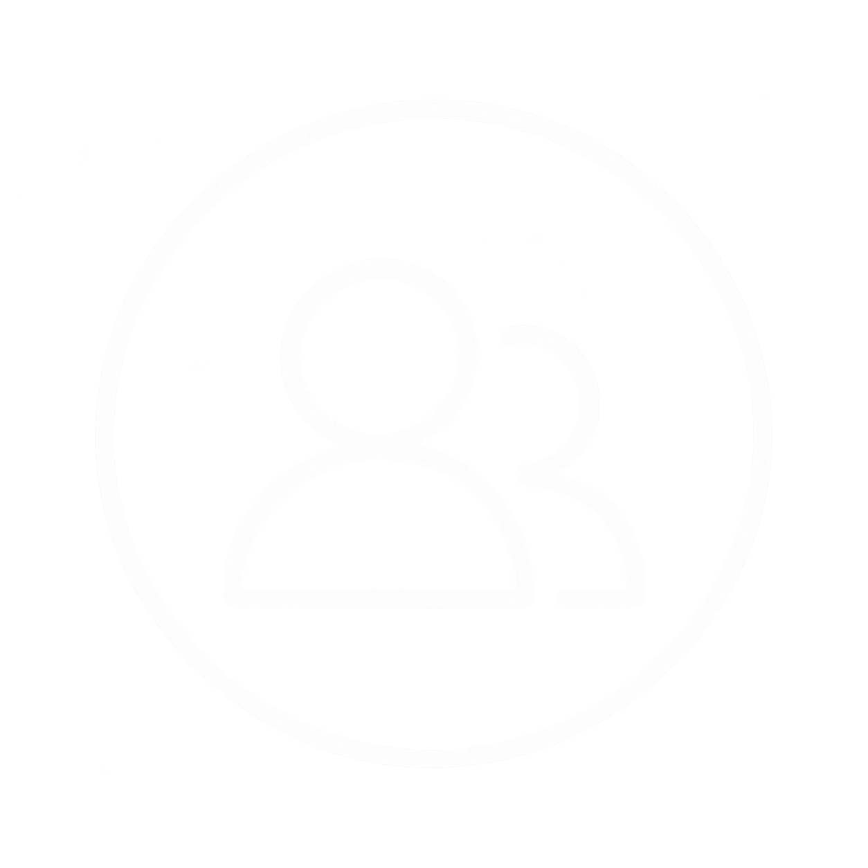 Icon of two abstract human figures, one larger and one smaller, within a circle.