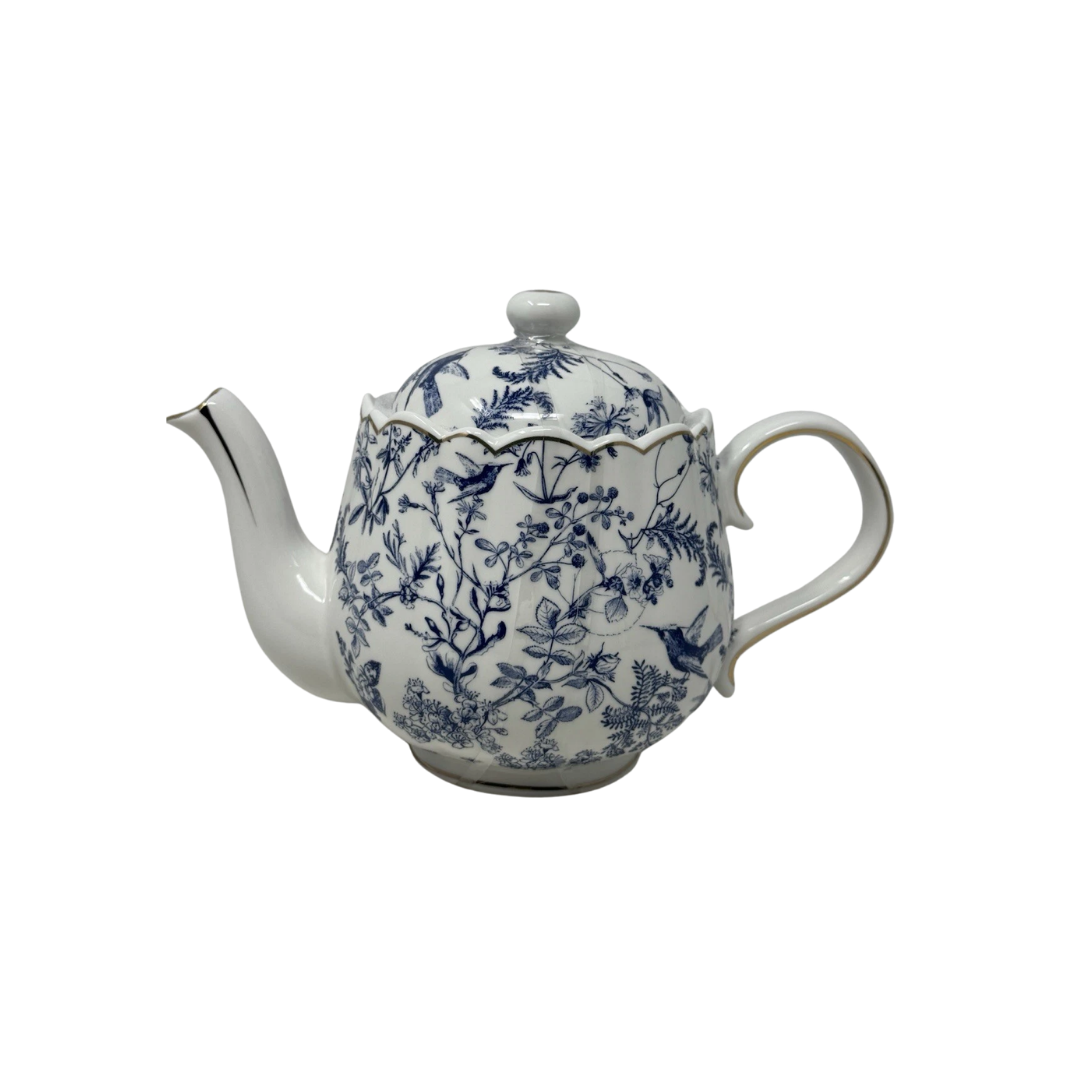Blue Hummingbird Tea Set