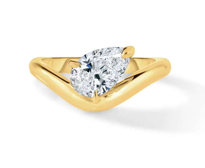 Pear Statement Ring