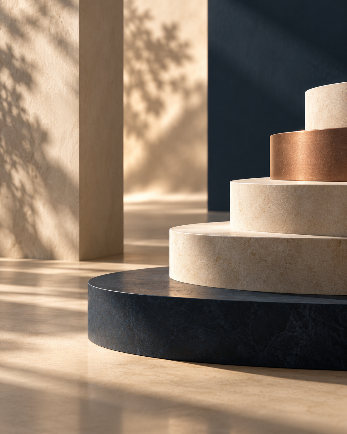 Abstract architectural forms representing structure, scale and growth.