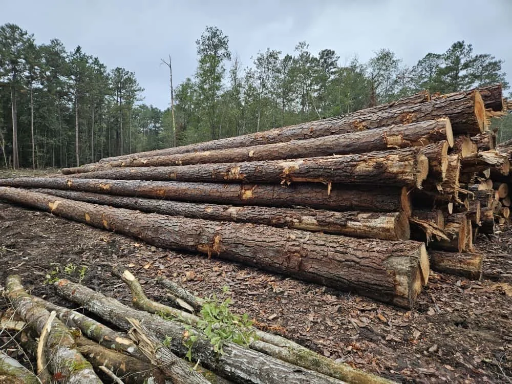 Southern yellow pine logs
