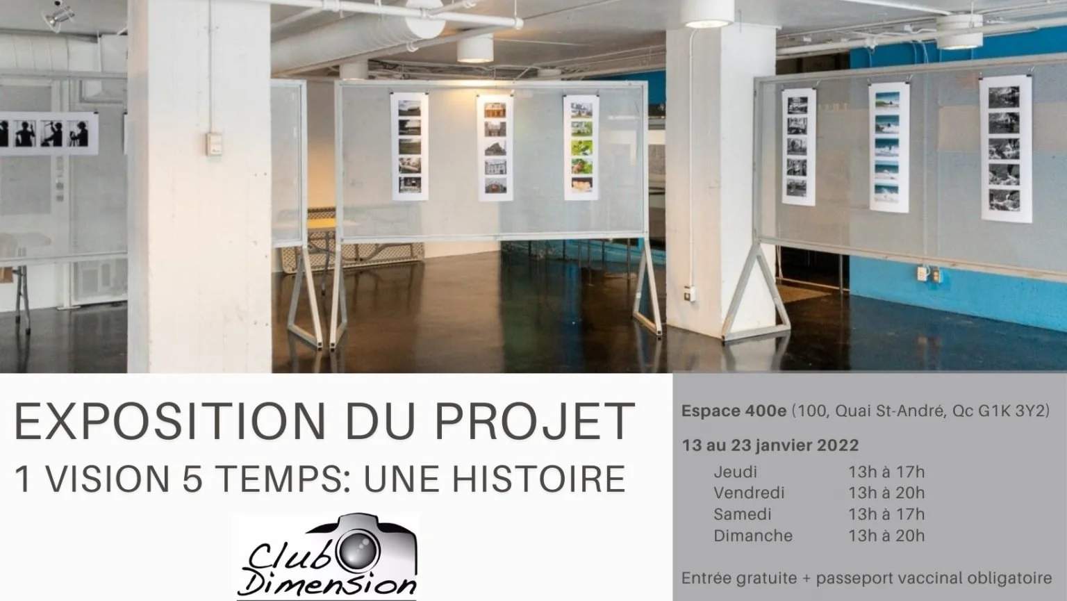 UNE VISION, CINQ TEMPS — UNE HISTOIRE