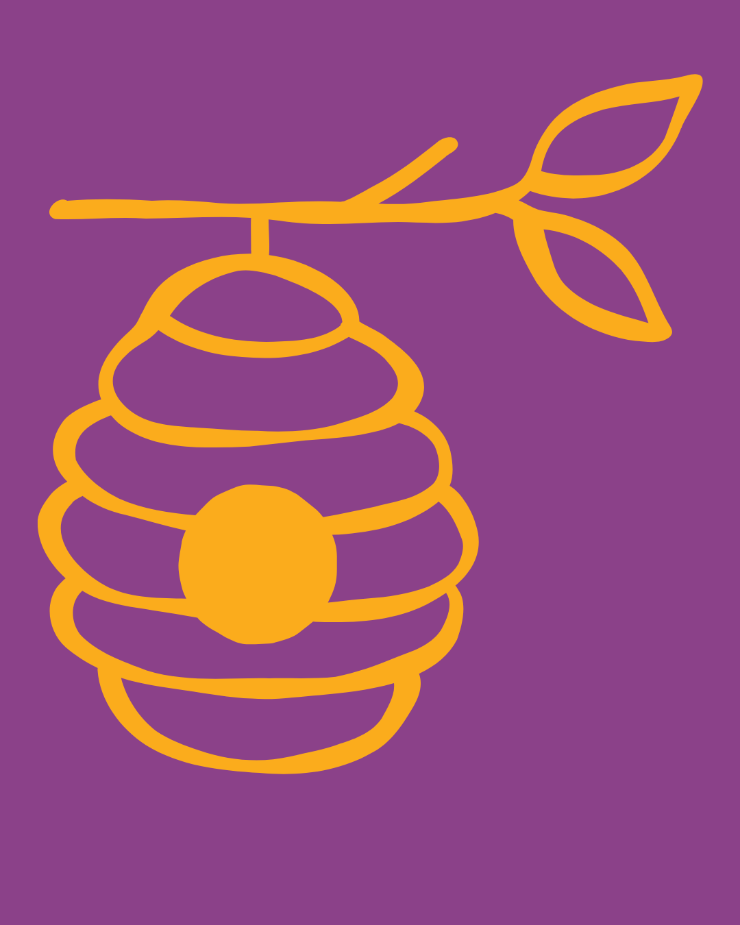 Waggle beehive illustration.