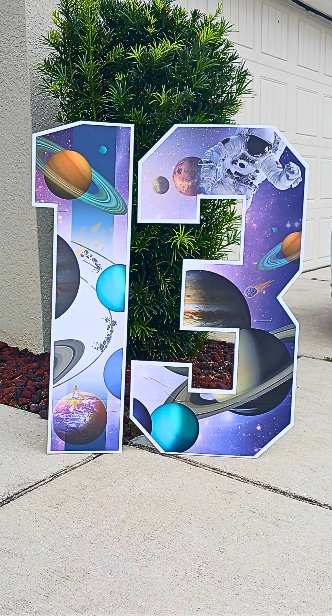 Galaxy inspired Outer Space celebration for a 13th birthday.