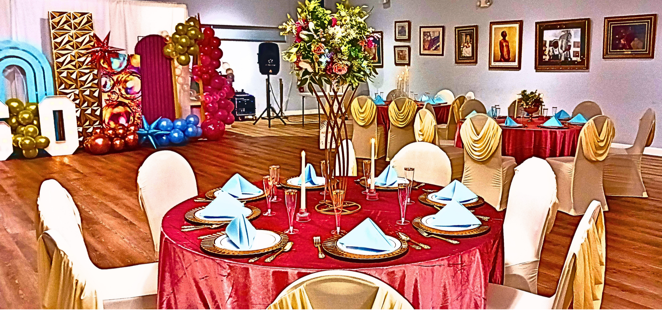 A vibrant 60th birthday celebration featuring a rich rainbow color palette, velvet tablecloths, lush rainbow florals, and touches of gold for a timeless, joyful look.  A fabulous milestone beautifully honored.
