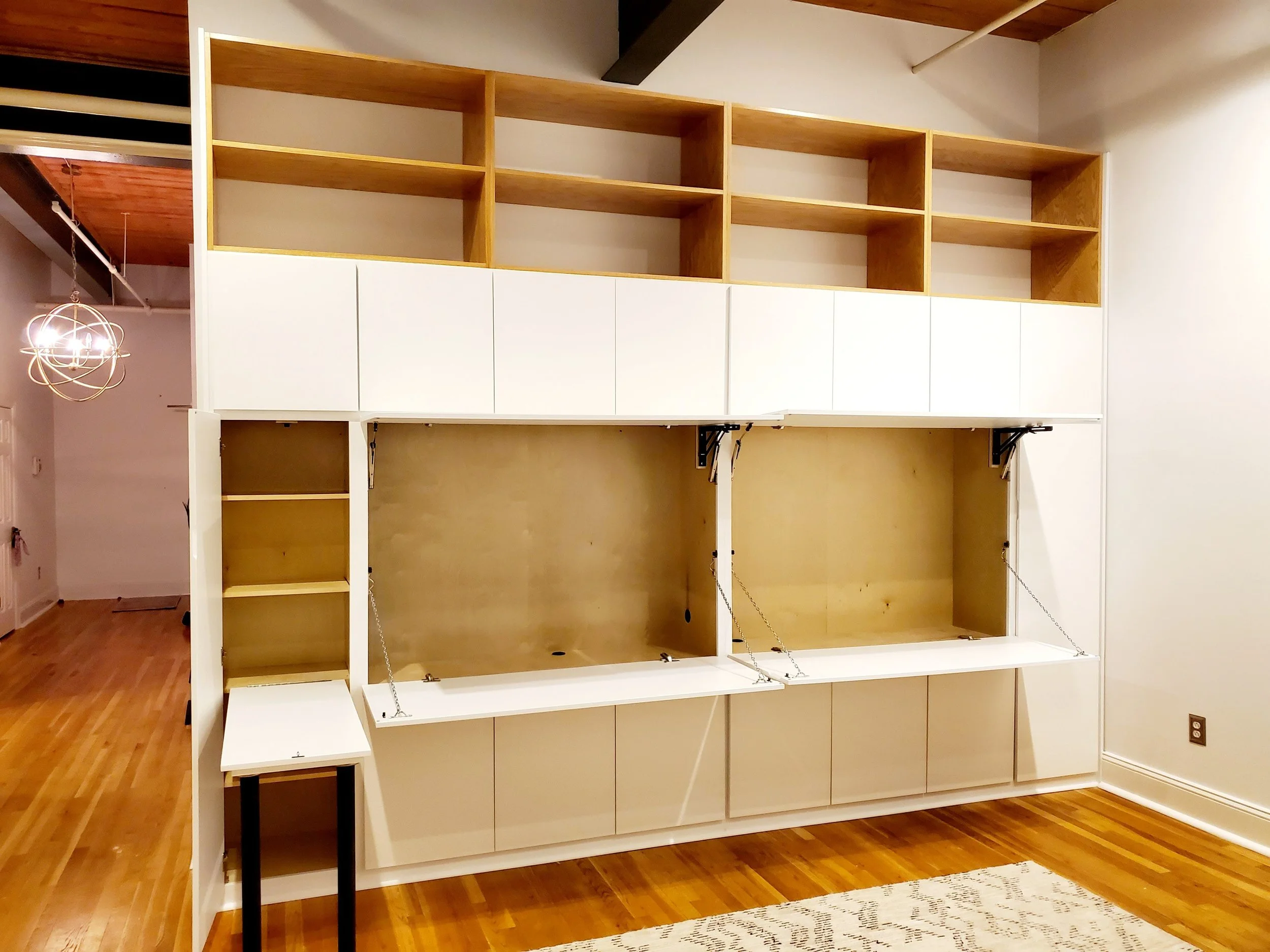 Custom Office Unit with Hidden Storage // Residential Woodwork