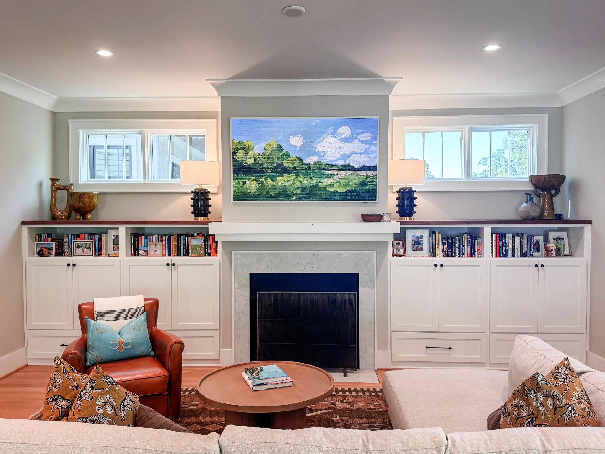 Living Room Built-In Shelving // Residential Woodwork
