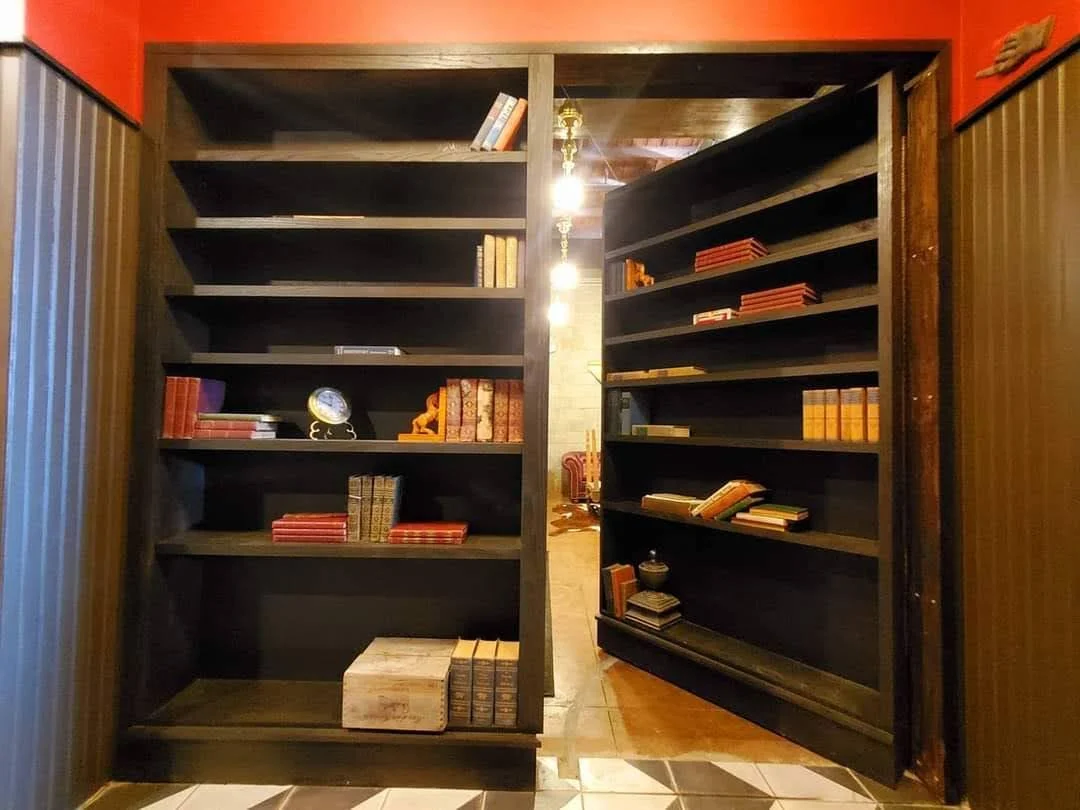 Hidden Room Bookshelf for Petty Thieves Brewing // Commercial Spaces