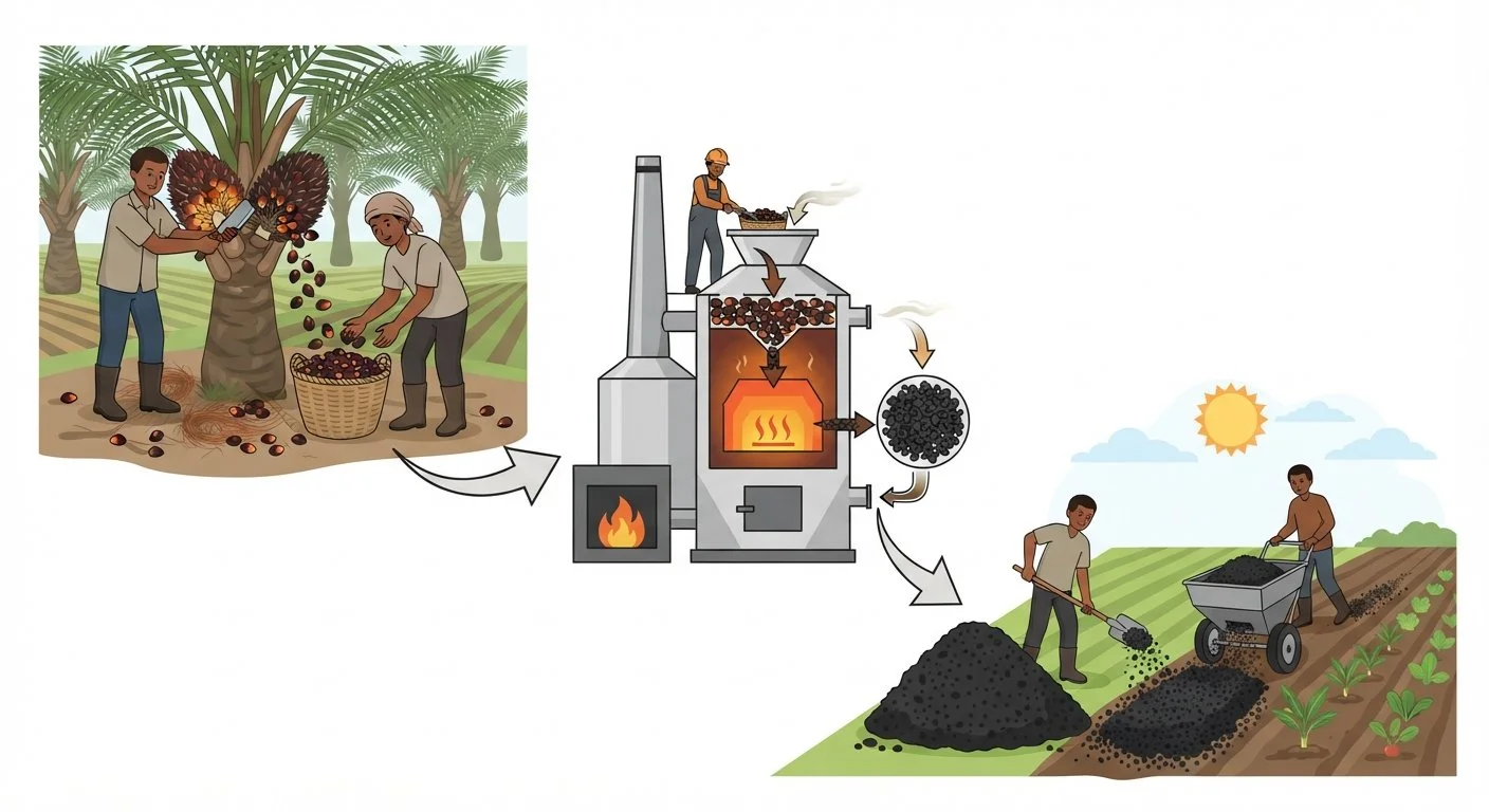 Biochar Industrial Group is Commercializing Agricultural Waste in Nigeria through their Biochar-as-a-Service model.