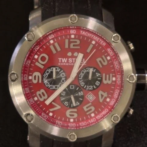TW Steel TW125 Grandeur Tech — 48 mm Red Dial Chronograph