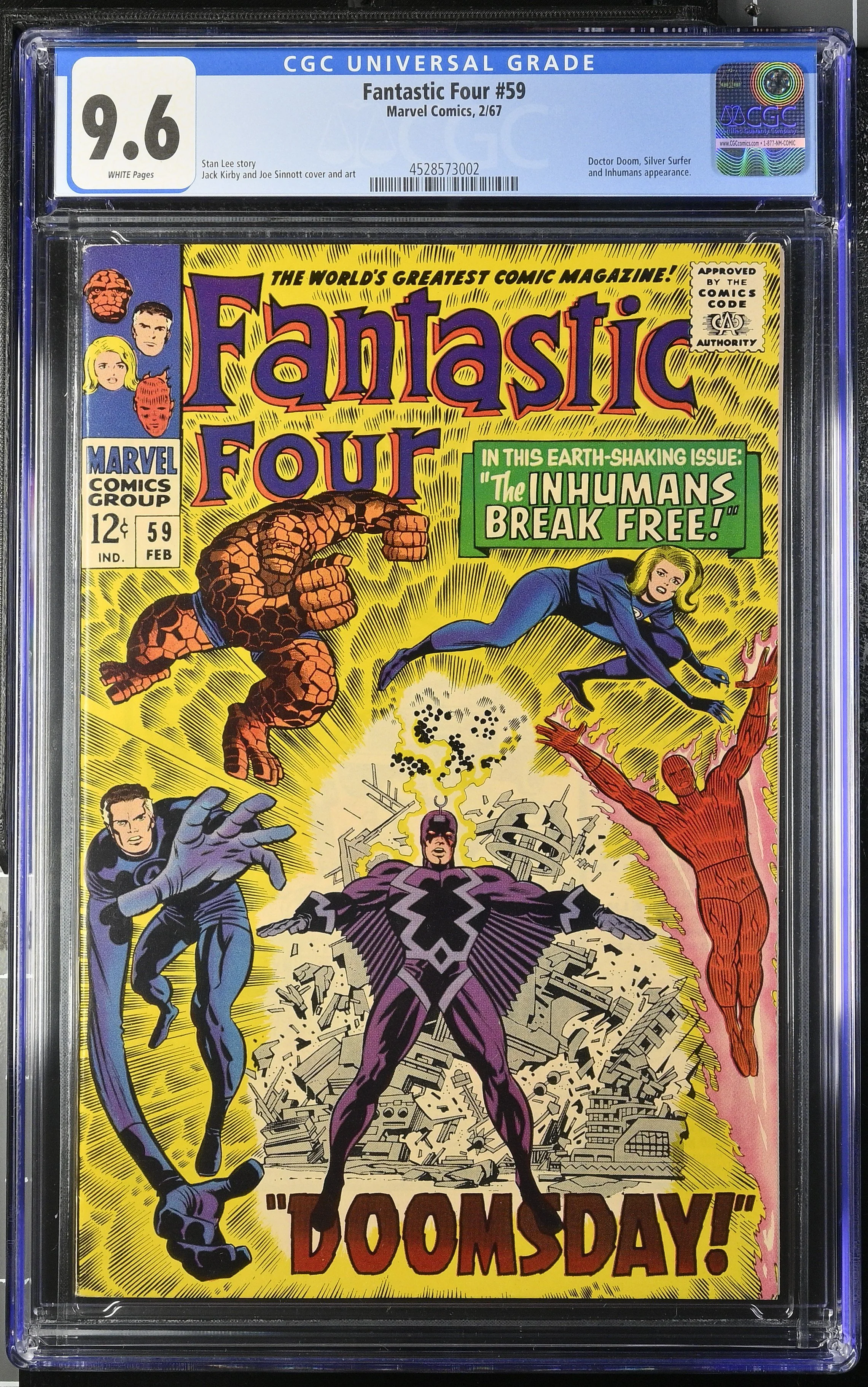 Fantastic Four #59 CGC 9.6 Doctor Doom Steals Silver Surfer Powers Key 1967