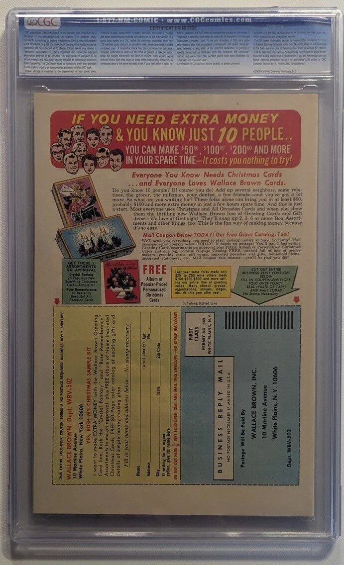 Back of Aquaman #3 CGC 9.4 slab