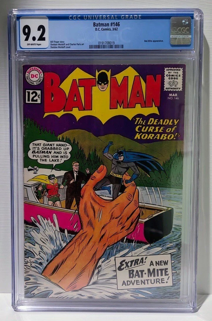 Front cover and CGC label of Batman #146, graded CGC 9.2