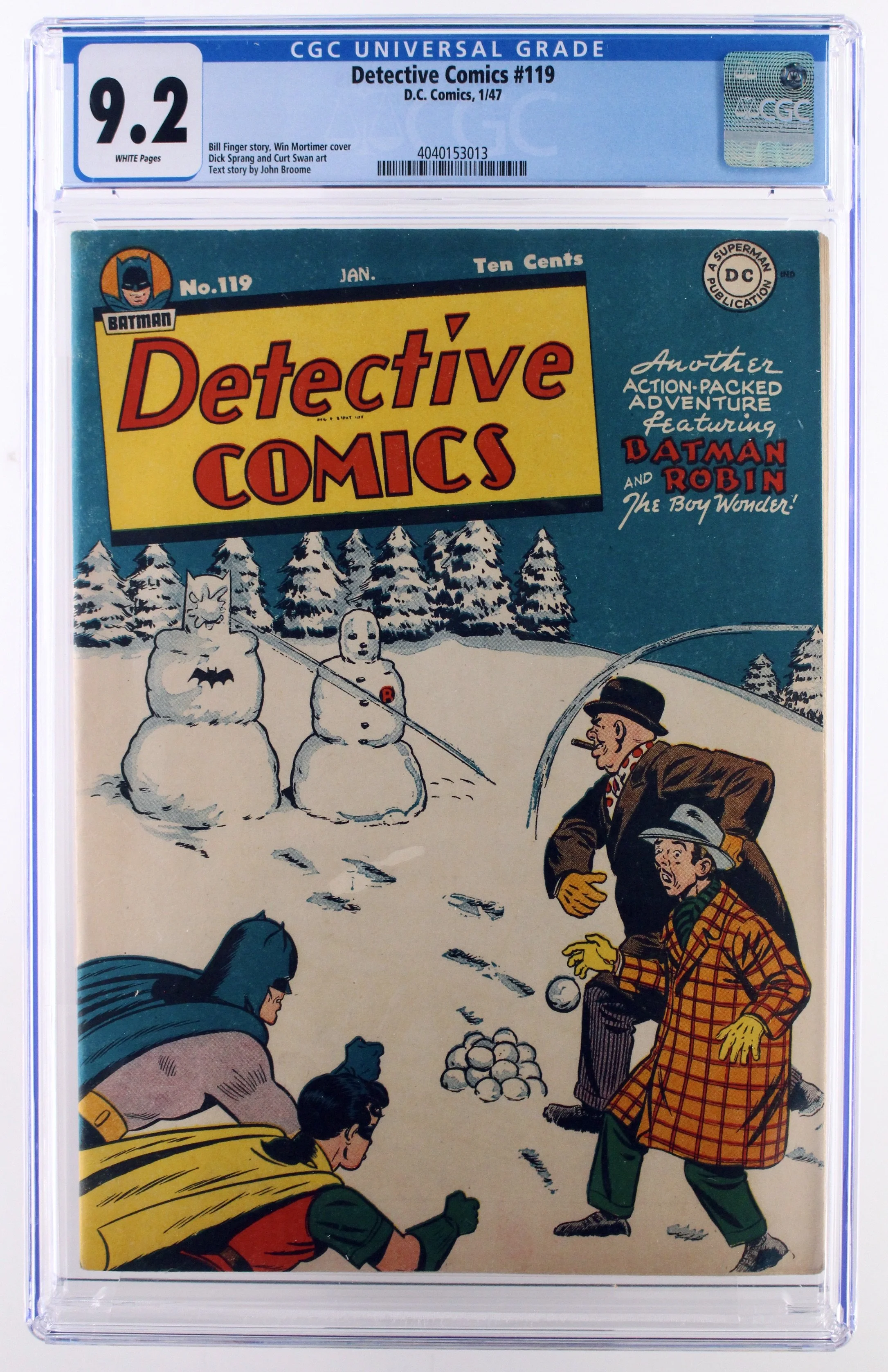 Detective Comics #119 CGC 9.2 Golden Age Batman Joker Backup 1947
