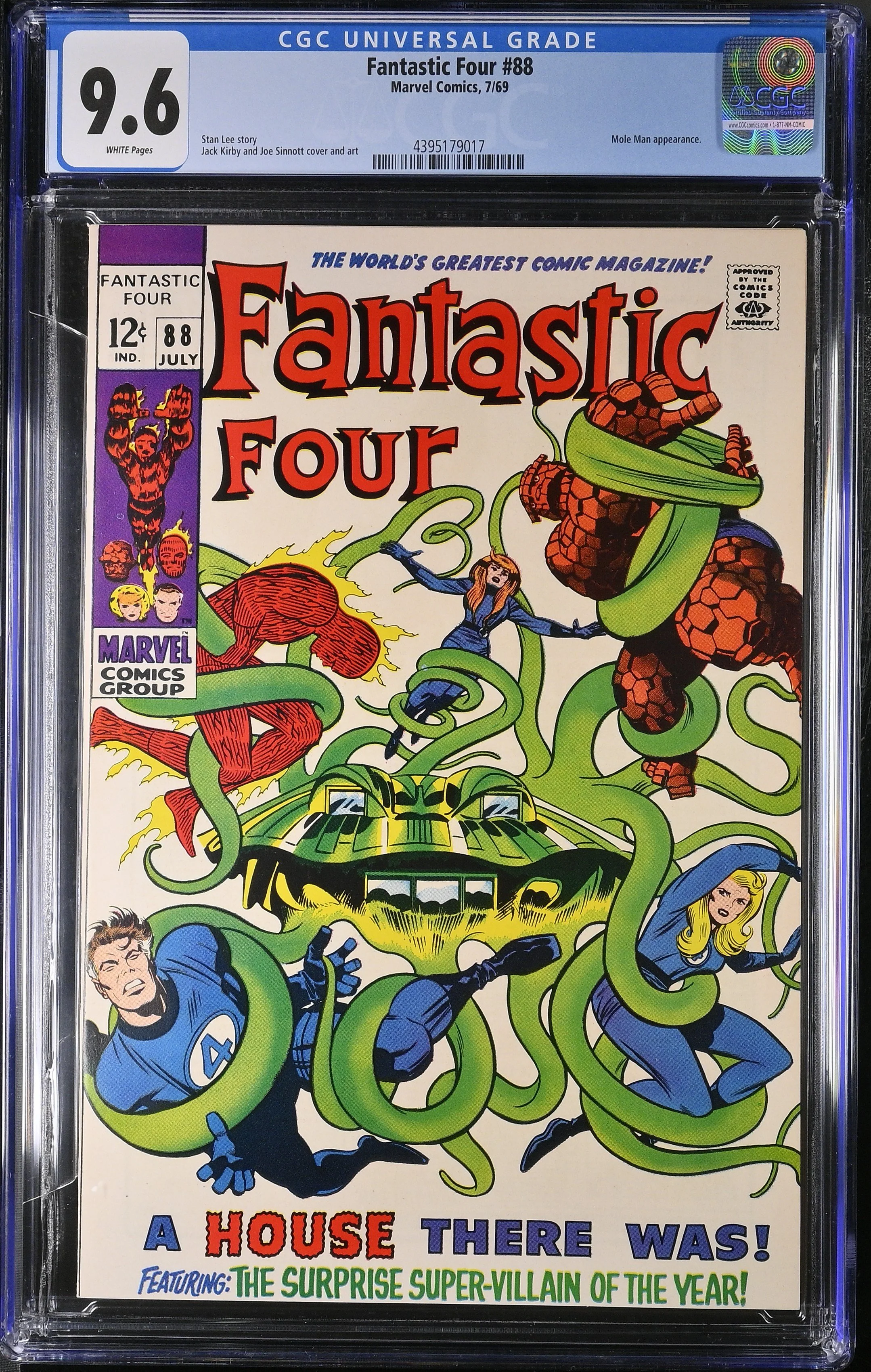 Fantastic Four #88 CGC 9.6 Doctor Doom & Mole Man 1969