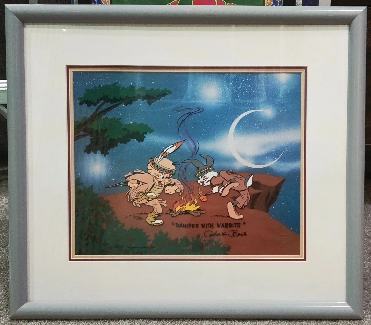 Chuck Jones Framed Art "Dances with Wabbit", 157/500